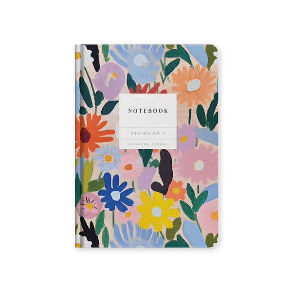 Design No.7 Gouache Floral - Hardback Notebook - Lady of the Lake