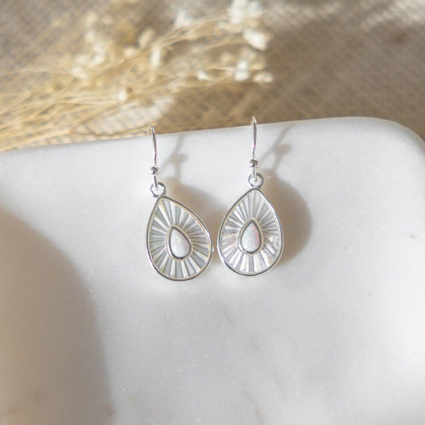 Dewdrop Earrings With Opalite - Lady of the Lake