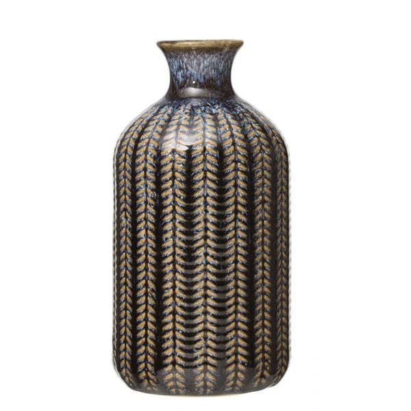 Embossed Stoneware Vases