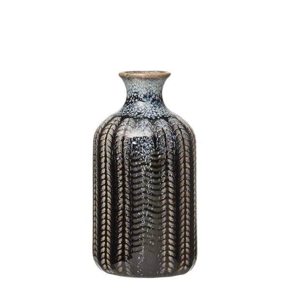 Embossed Stoneware Vases