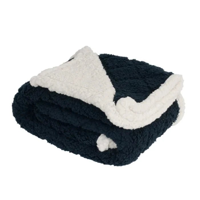 Diamond Embossed Sherpa Reverse Throw