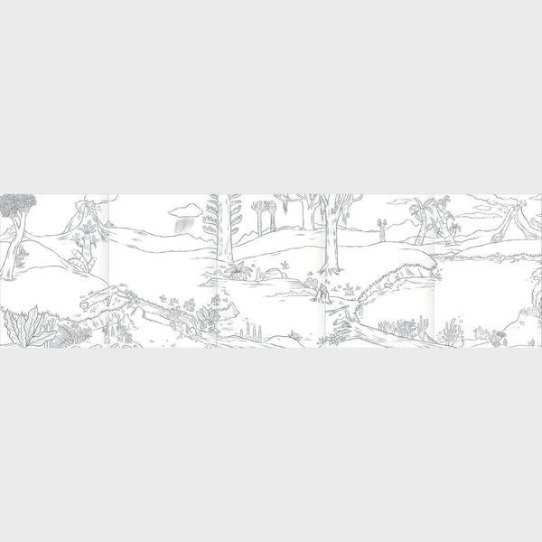 Dinosaurs Abound Fold - Out Coloring Book - Lady of the Lake