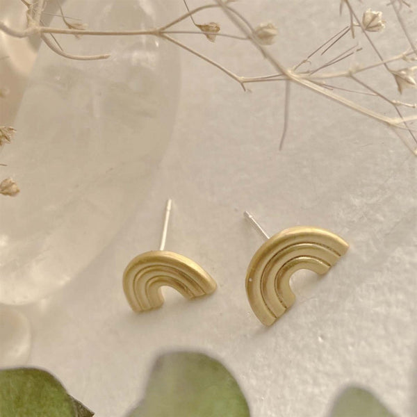 Dios Rainbow Stud Earrings With Sterling Silver Posts - Lady of the Lake