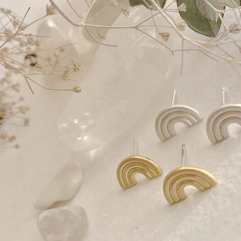 Dios Rainbow Stud Earrings With Sterling Silver Posts - Lady of the Lake