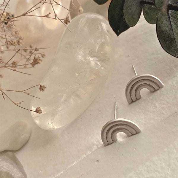 Dios Rainbow Stud Earrings With Sterling Silver Posts - Lady of the Lake