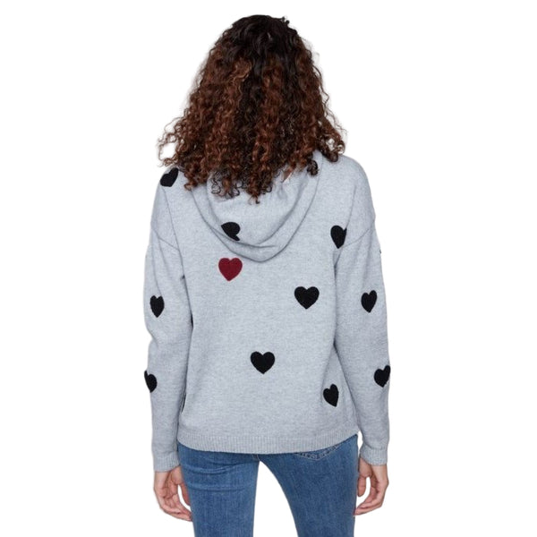 Diya Embroidered Hearts Hoodie Sweater - Lady of the Lake