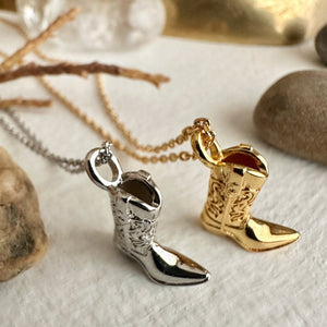 Dolly Cowboy Boot Charm Necklace - Lady of the Lake