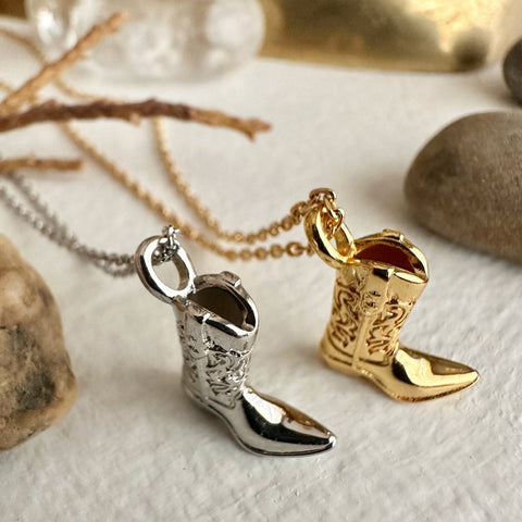 Dolly Cowboy Boot Charm Necklace - Lady of the Lake