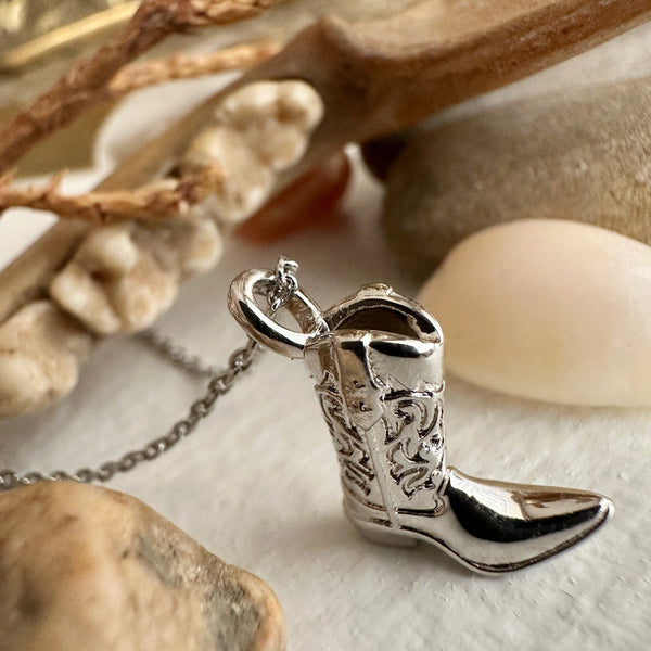 Dolly Cowboy Boot Charm Necklace - Lady of the Lake