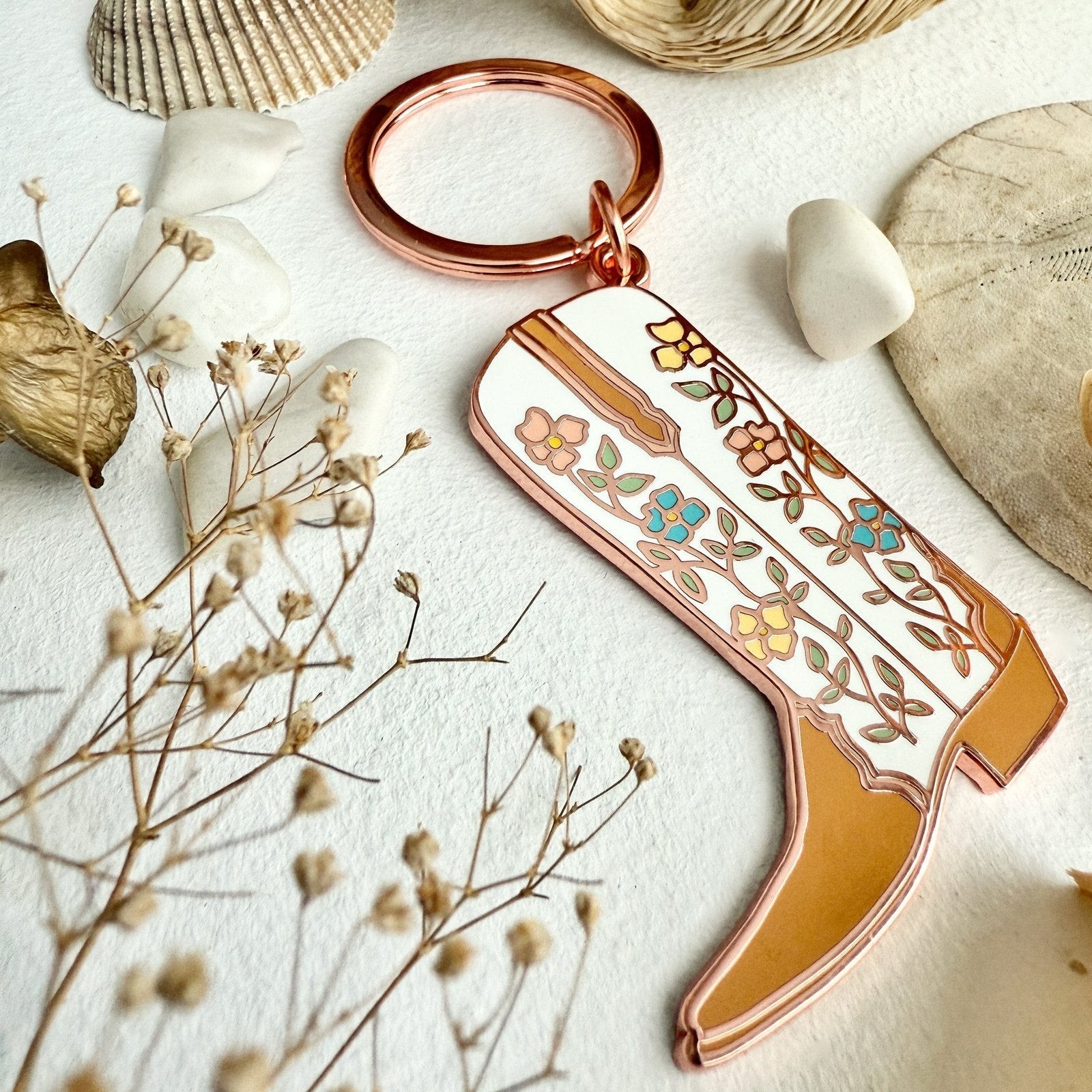 Dolly Cowboy Boot Enamel Keychain - Lady of the Lake