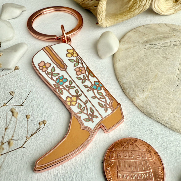 Dolly Cowboy Boot Enamel Keychain - Lady of the Lake