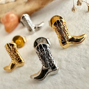 Dolly Cowboy Boot Stud Earrings - Lady of the Lake