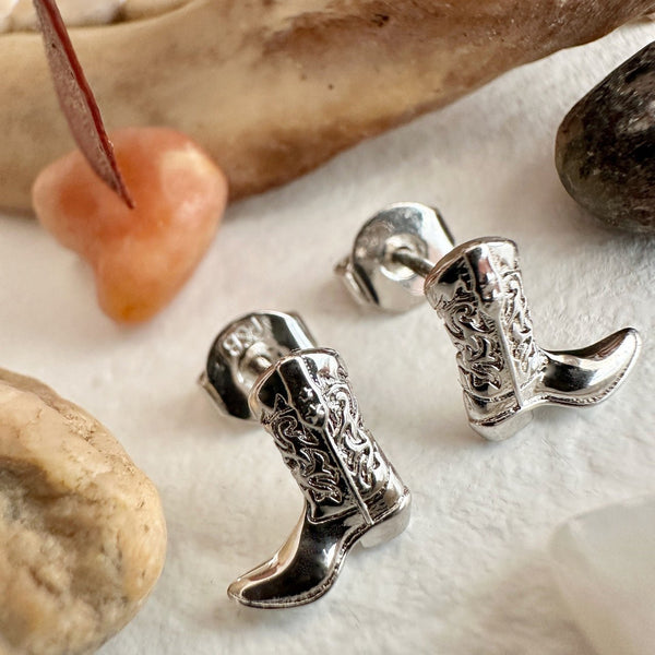 Dolly Cowboy Boot Stud Earrings - Lady of the Lake