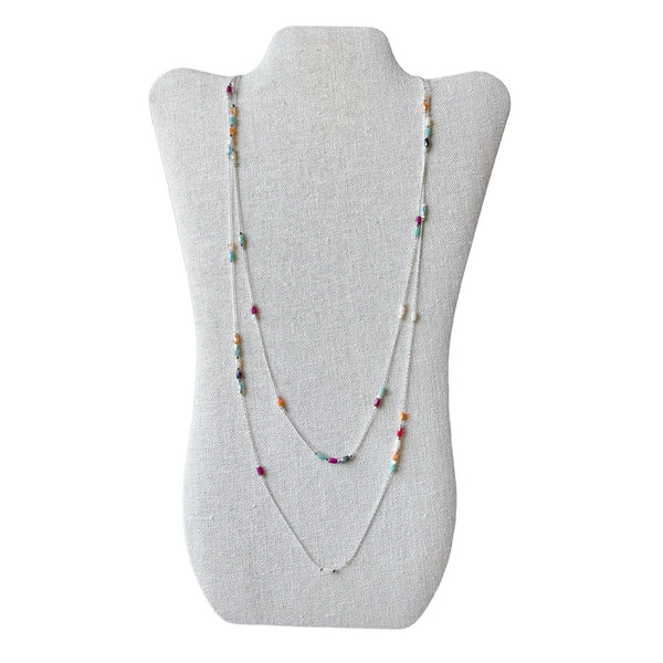 Double Chain Beaded Necklace