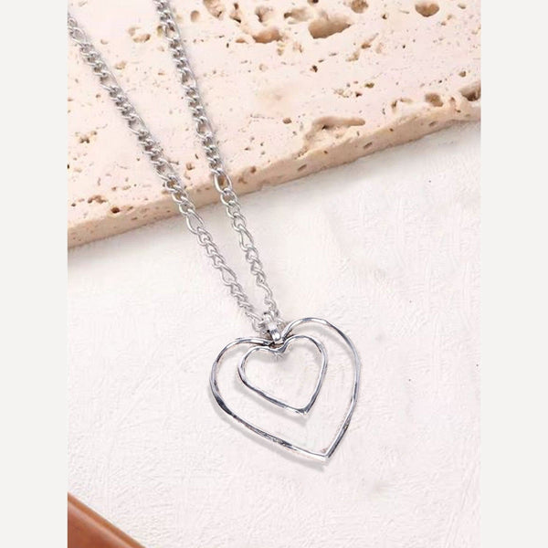 Double Heart Pendant Necklace - Lady of the Lake