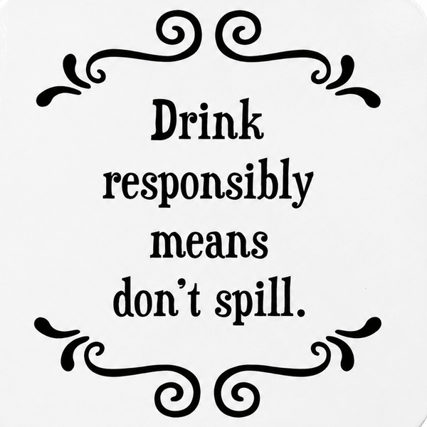 Drink Responsibly - Witty Coaster - Lady of the Lake