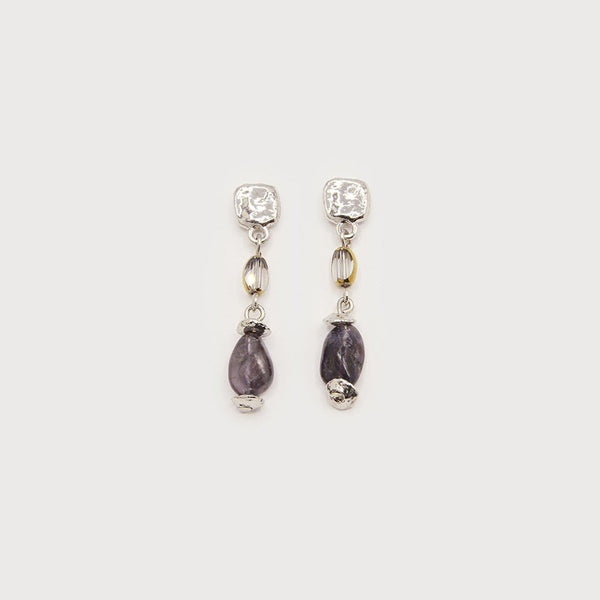 Drop Earrings With Natural Stone - Lady of the Lake