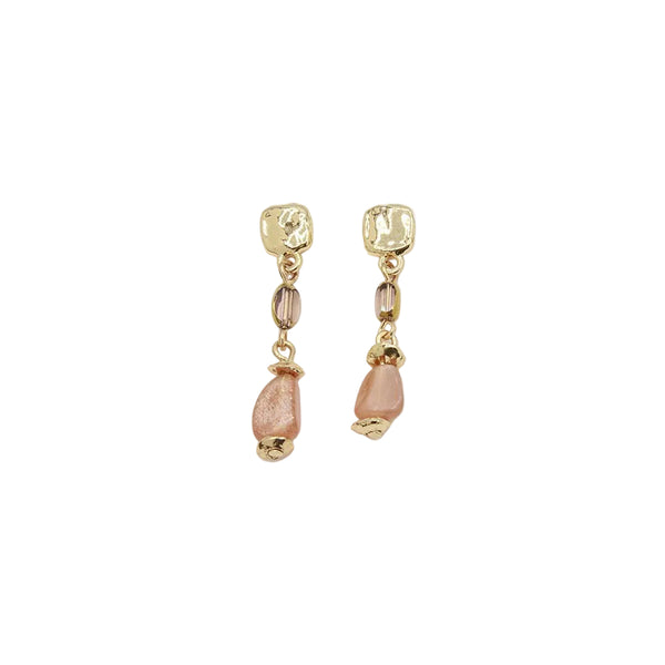Drop Earrings With Natural Stone - Lady of the Lake