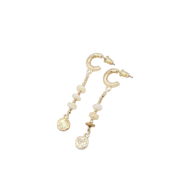 Earrings With Small Crystals & Imitation Pearls - Lady of the Lake