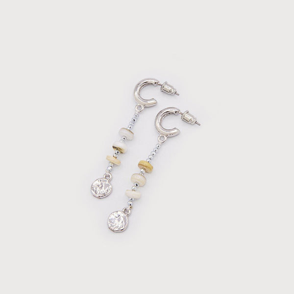 Earrings With Small Crystals & Imitation Pearls - Lady of the Lake