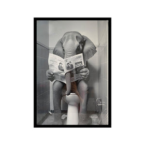 Elephant Reading Newspaper - Artwork - Lady of the Lake