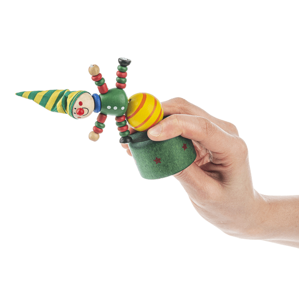 Elf Wooden Push-Up Puppet