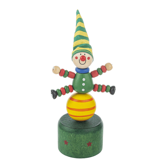 Elf Wooden Push-Up Puppet