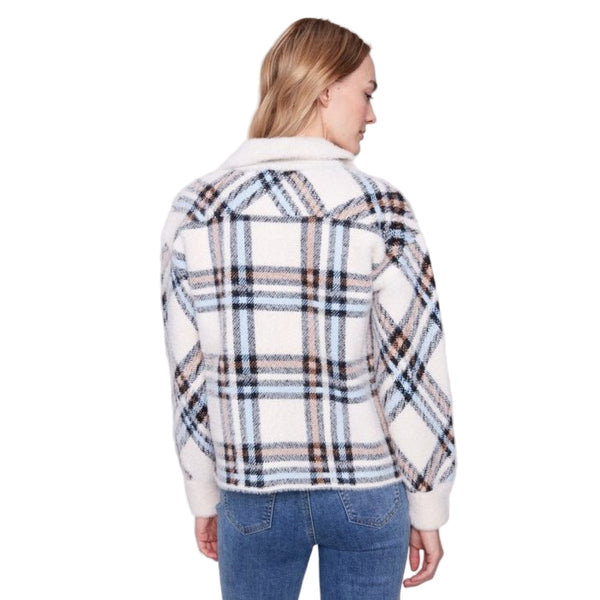 Elle Short Plaid Knit Jacket - Lady of the Lake