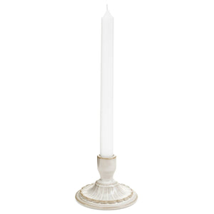 Embossed Porcelain Taper Candle Holder