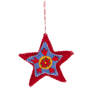 Embroidered Star Ornament