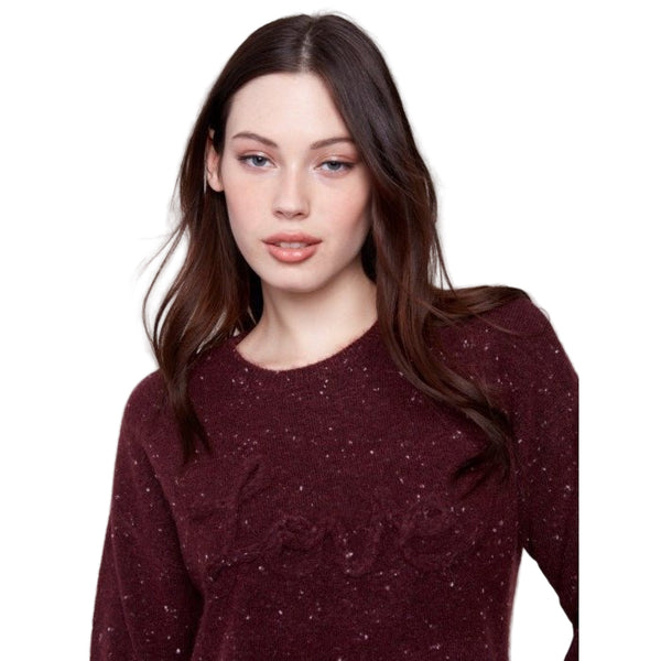 Emilia Braided Love Crew Neck Sweater - Lady of the Lake