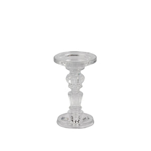 Empire Glass Pillar & Taper Candle Holder