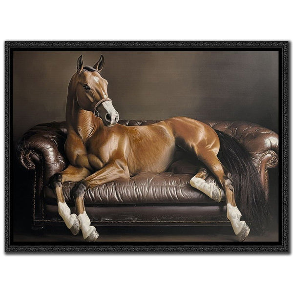 Equine Luxury - Hand Embellished Canvas In Floating Frame - Lady of the Lake