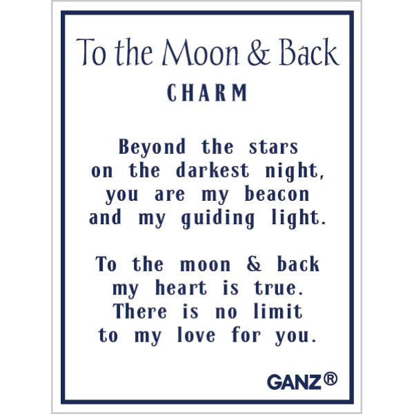 Love You To The Moon And Back - Moon Charm