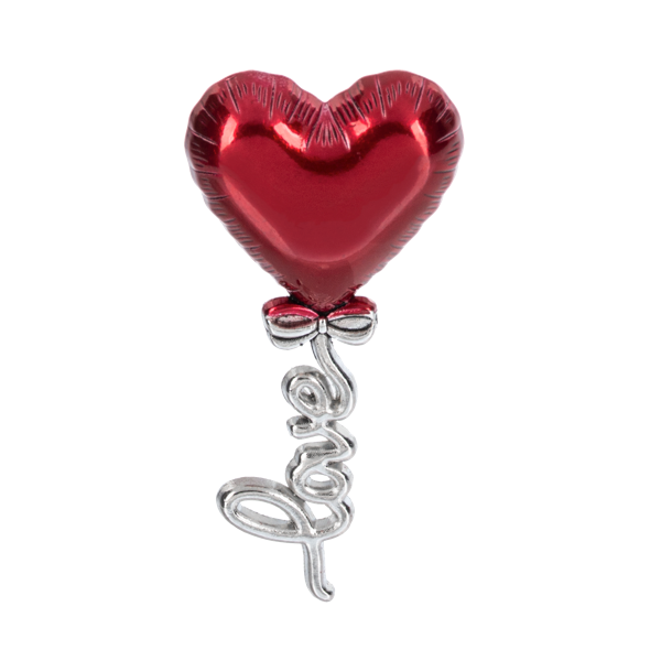 Love Lifts Us Up - Heart Balloon Charm