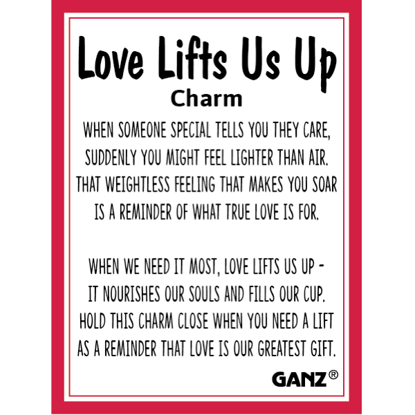 Love Lifts Us Up - Heart Balloon Charm