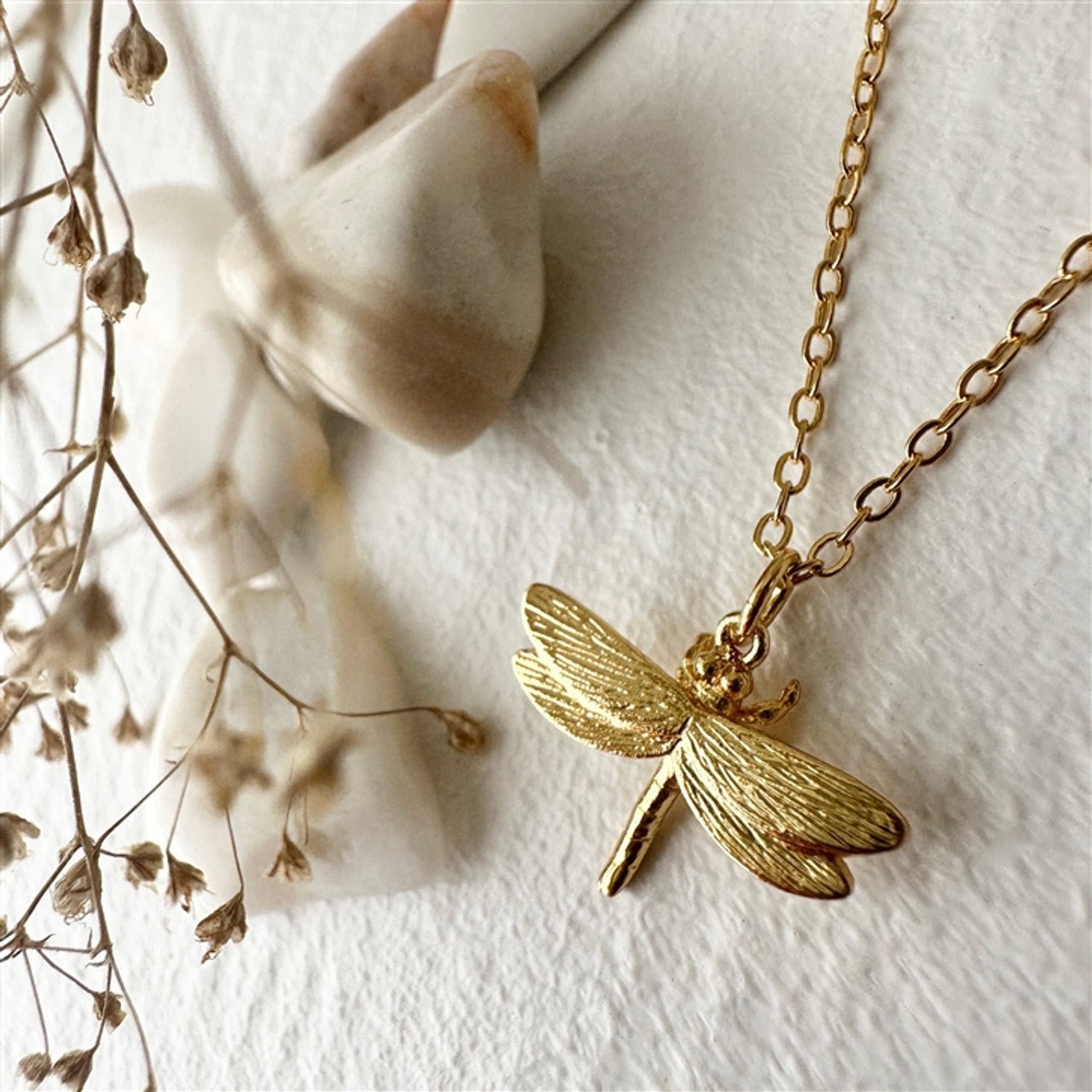 Ethel Dragonfly Charm Necklace - Lady of the Lake