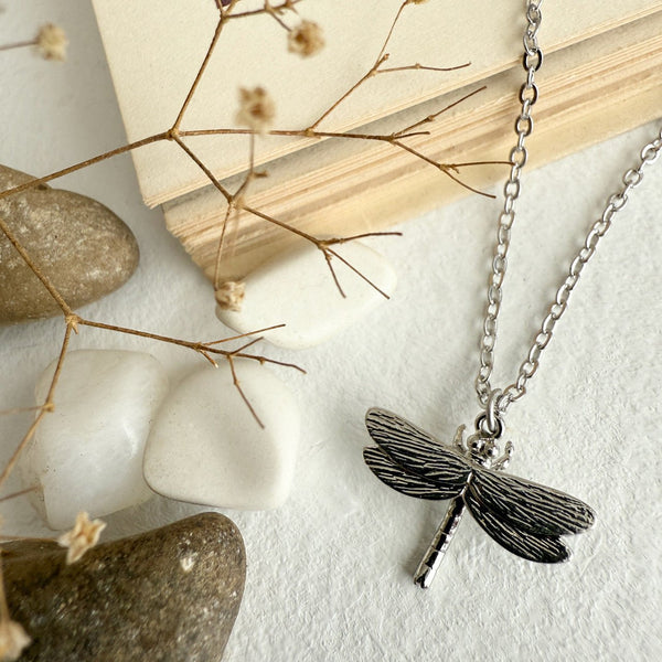 Ethel Dragonfly Charm Necklace - Lady of the Lake