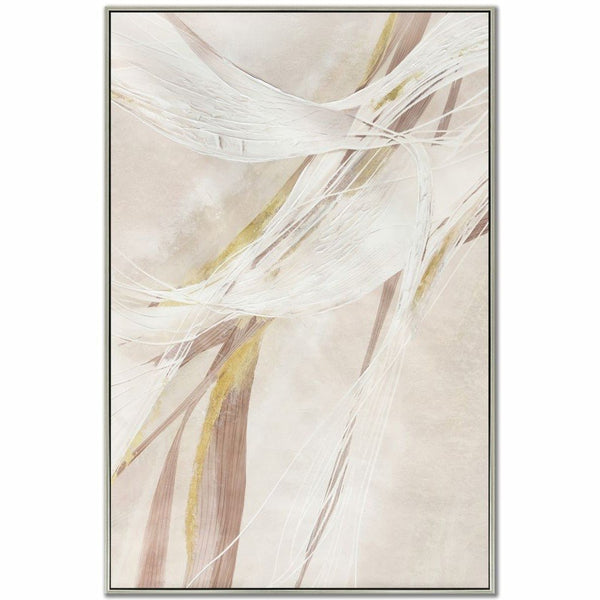 Ethereal Flow I - Hand Embellished Canvas In Floating Frame - Lady of the Lake