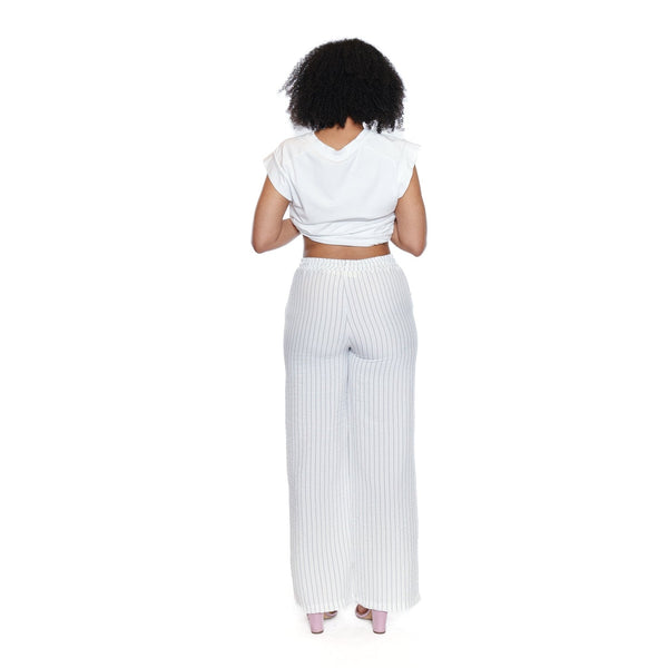 Evelyn Pin Stripe Wide Leg Pant - Lady of the Lake