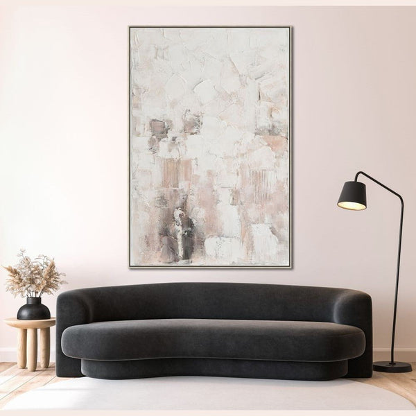 Faded Fragments - Heavenly Embellished Canvas In Floating Frame - Lady of the Lake