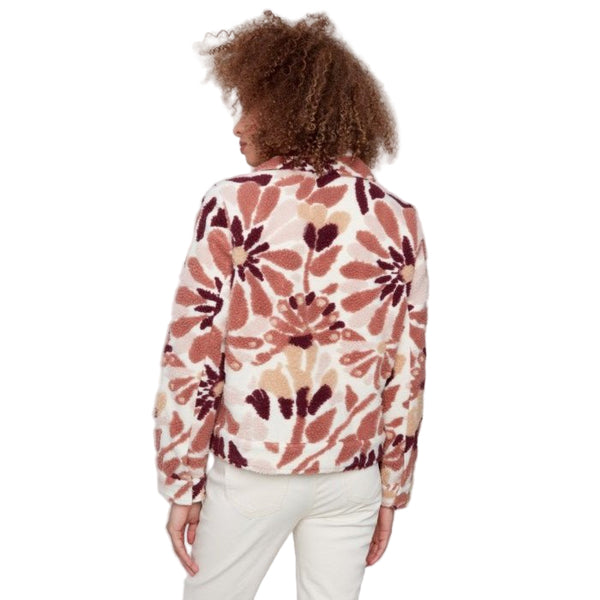 Fae Floral Sherpa Fleece Short Coat - Lady of the Lake