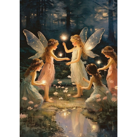 Fairies With Lights - Greeting Card -Birthday