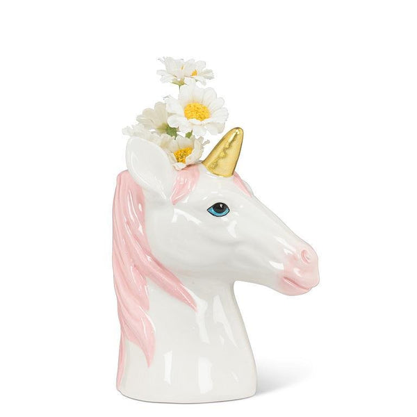 Fantasy Unicorn Head Bud Vase - Lady of the Lake