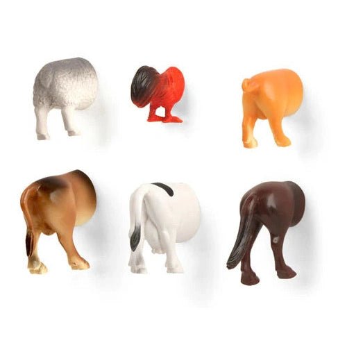 Farm Animal Butt Magnets Set Of 6