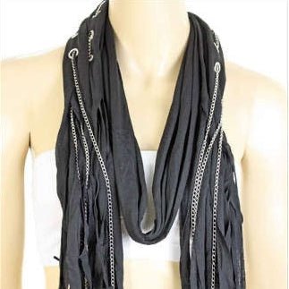 Fashion Scarf with Chain Detail - Lady of the Lake