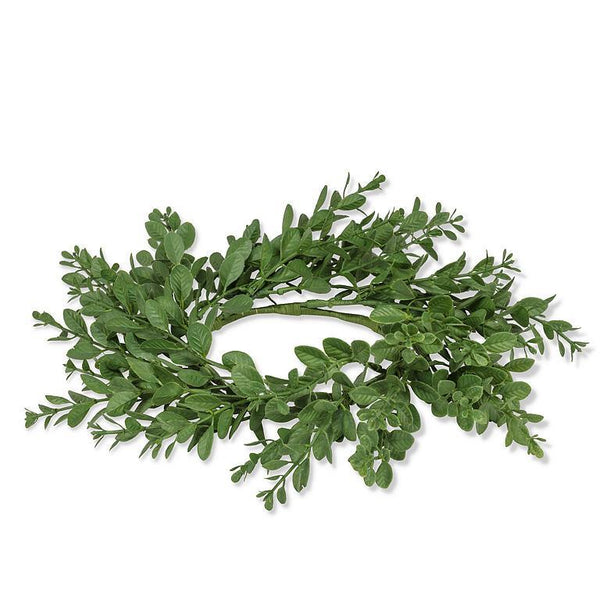 Faux Boxwood Candle Ring - Lady of the Lake