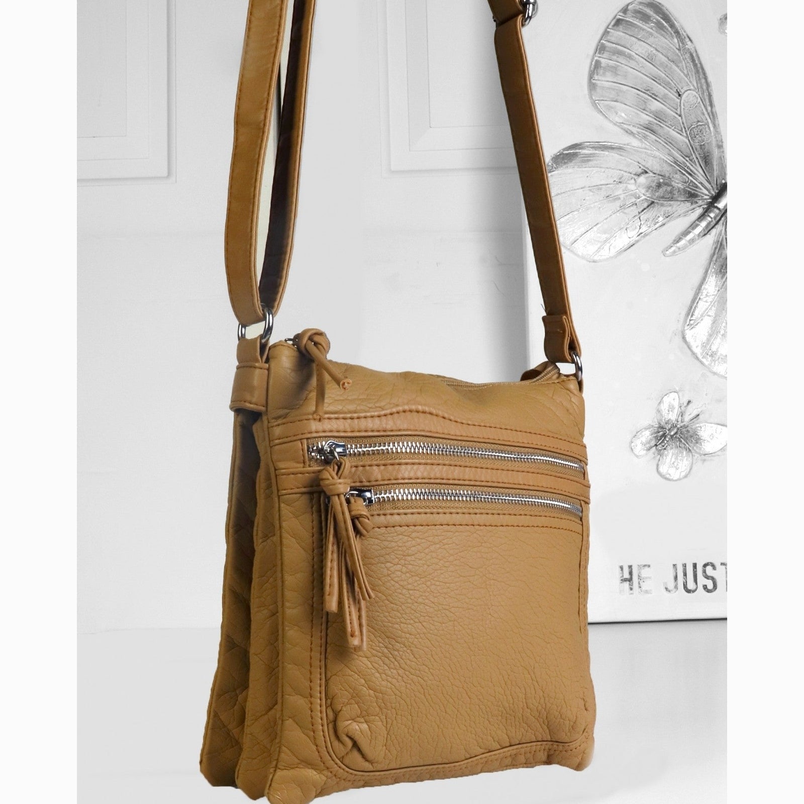 Faux Leather Satchel