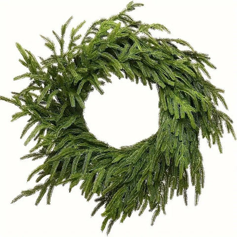 Faux Norfolk Pine Wreath