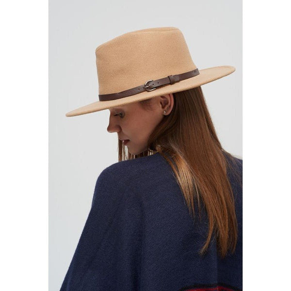 Felt Fedora Hat With Leather Belt - Lady of the Lake
